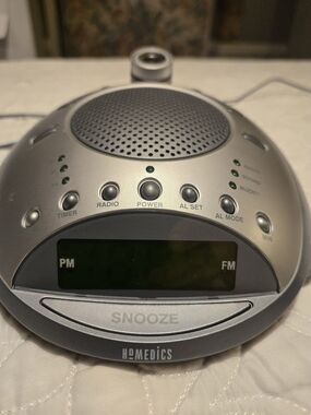HoMedics SS-4000 Sound Spa Alarm Clock Radio Sound Machine Sleep Aid TESTED